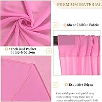 Vista 3 de MODFUNS Cortinas de Arco de Boda de Tela Rosa Drapeado de Techo 2 Paneles 5x20 Pies Cortinas de Gasa para Telón de Fondo Cortina Transparente