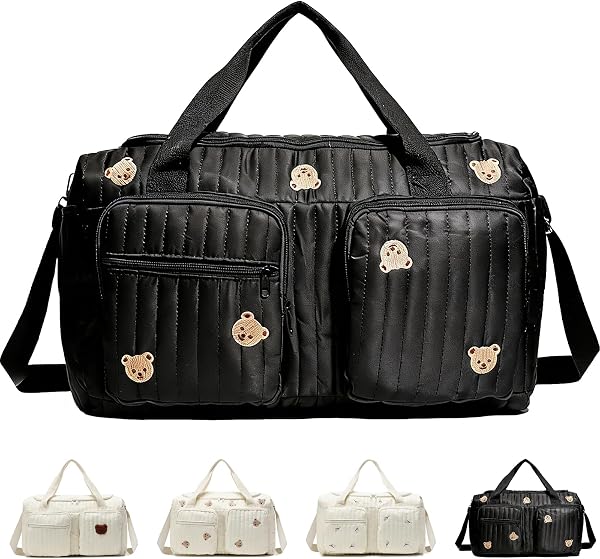 YOUYIKE Sac Langer Maternité Grande, Sac pour l'hôpital, Change Bebe Mommy Bag Matelassé, pour Accouchement à l’Hôpital, Voyage, Camping, Maison, Shopping - 1