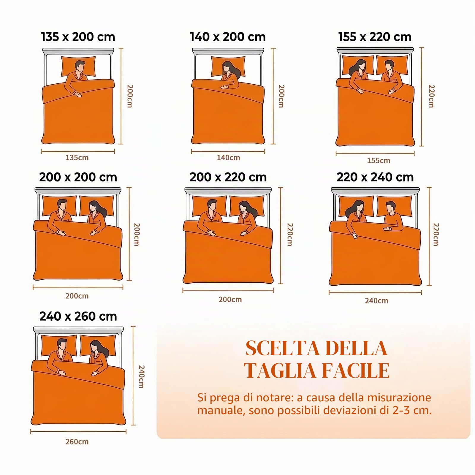 Aisbo Piumino Letto Matrimoniale Invernale 220x240, Piumone 4 Stagioni 220 x 240 cm, Trapunta in Microfibra Sintetica,Chaud e Morbido Bianco