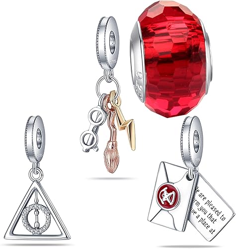 HappyStar Dijes de plata de ley 925 para dijes, pulseras y collares, colgantes colgantes combinados, abalorios, joyería de regalo para parejas y