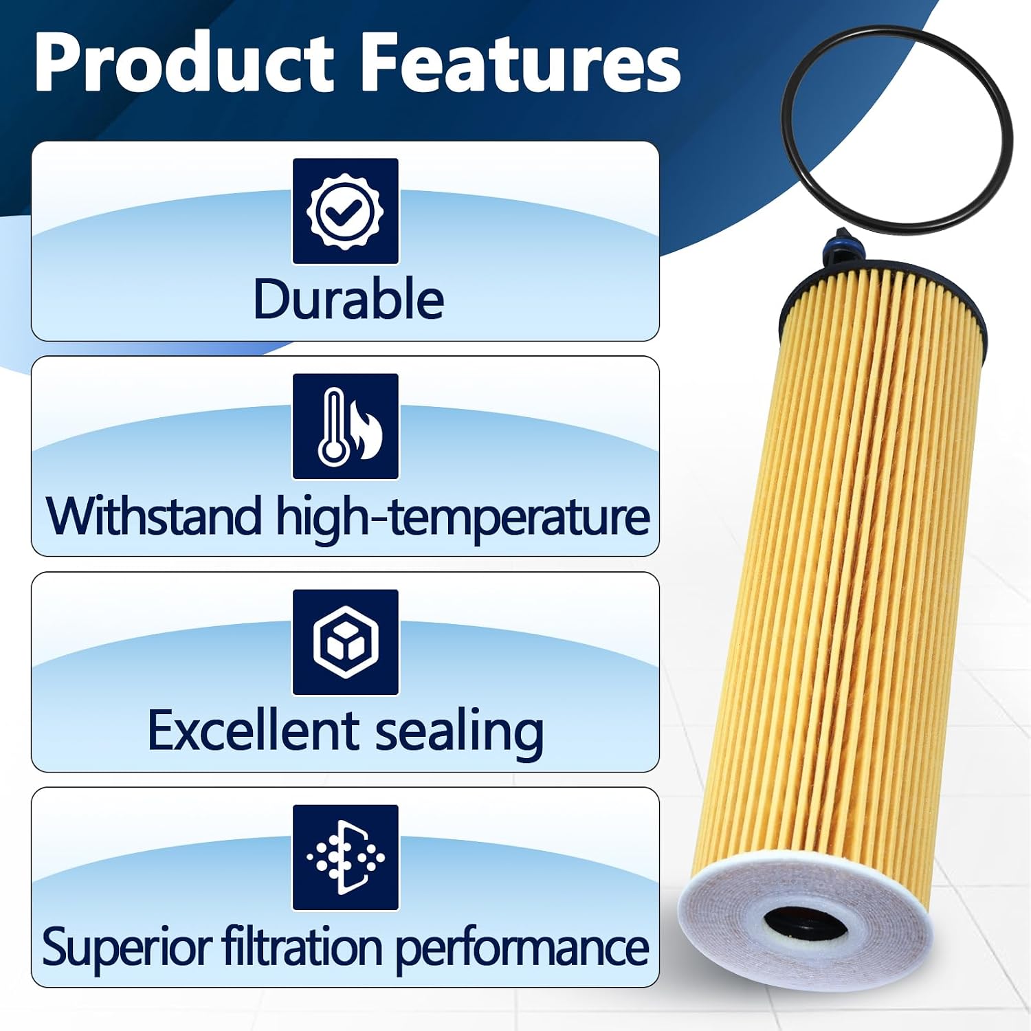 6PCS 6541801100 Engine Oil Filter Kit Compatible with Mercedes Sprinter Oil Filter 2500, 3500, 3500XD, 2023-2024, Replace for A6541801100, 6541801100