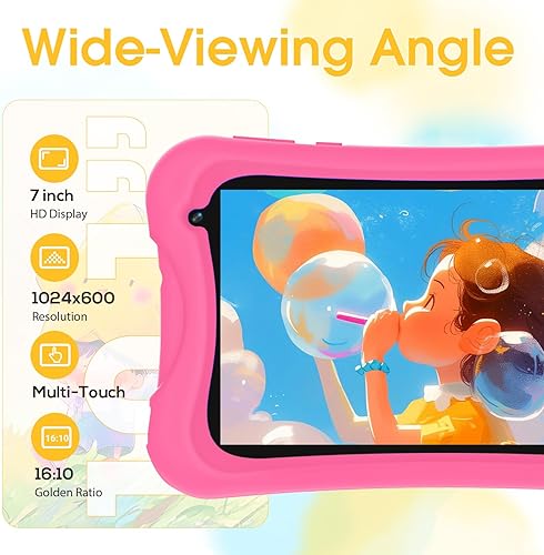 Miniatura 6 de Digliand Tablet Android Kids de 7 pulgadas, Android 13, procesador de cuatro núcleos, 4 GB+32 GB, aplicaciones educativas preinstaladas, cámaras