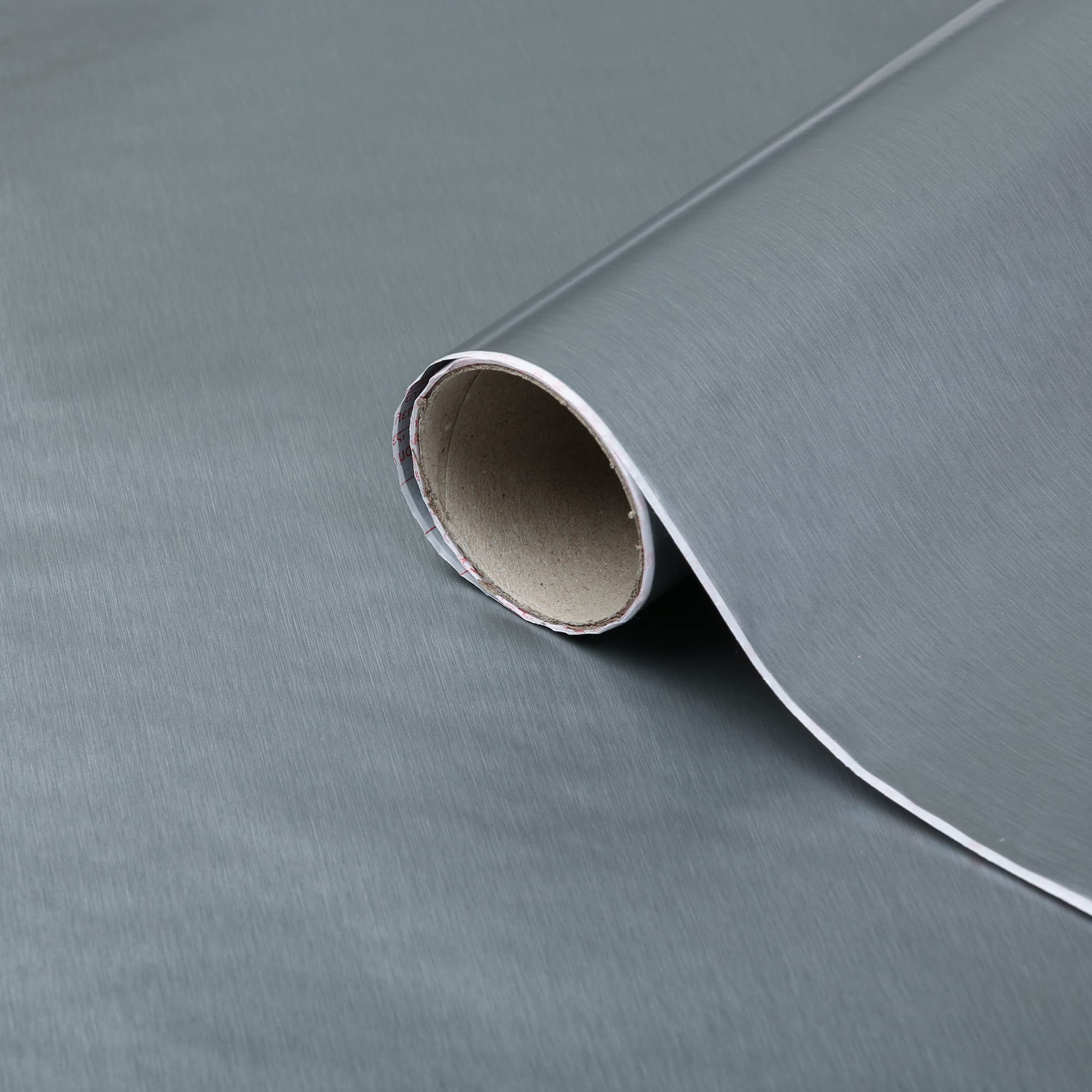 d-c-fix vinyl wrap Brush silver metallic 45 cm x 1,5 m - sticky back plastic roll for furniture, kitchen & cupboards - contact paper sticker self adhesive film