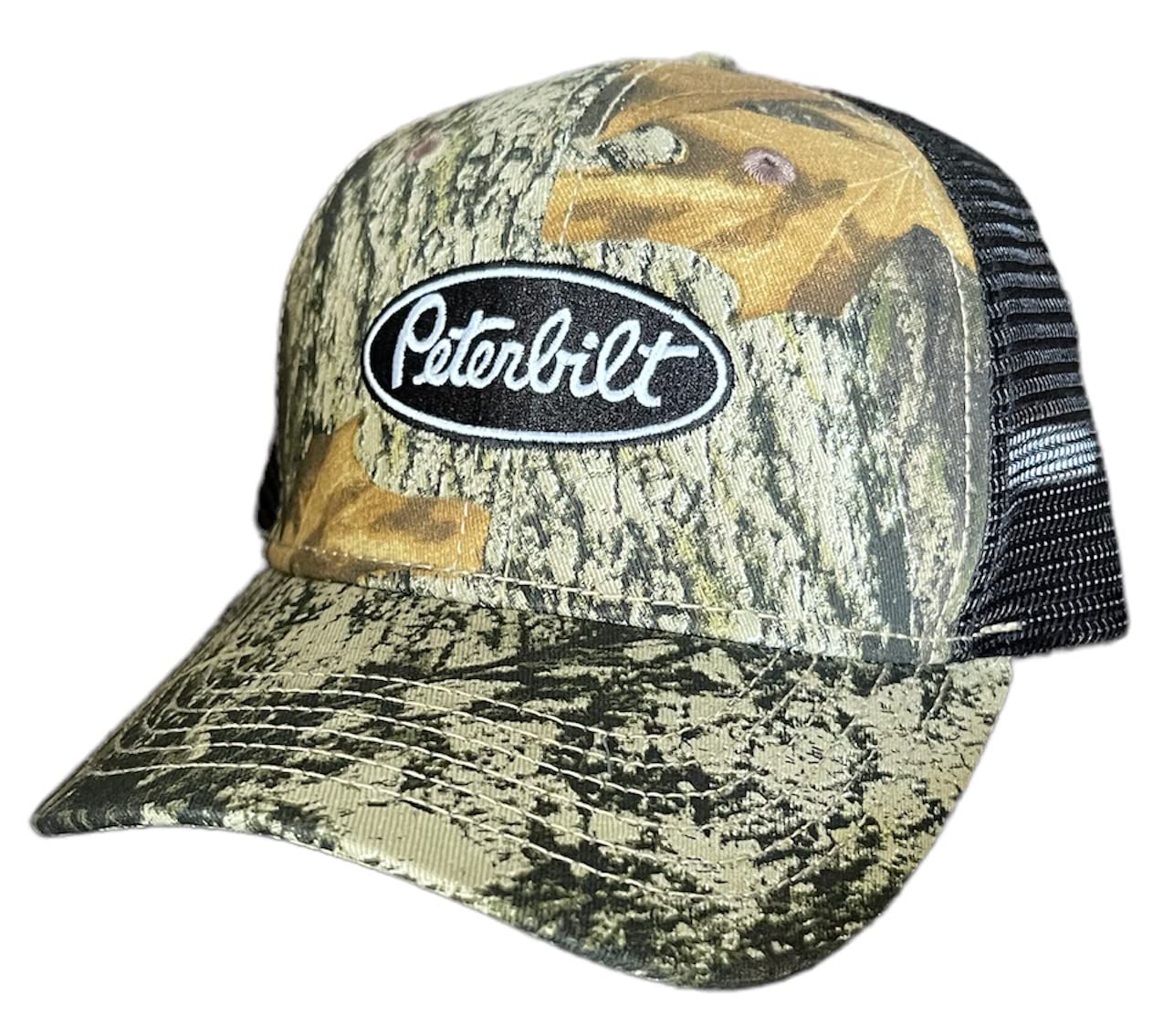 Peterbilt Camo Classic Mens Trucker Snapback Cap Hat