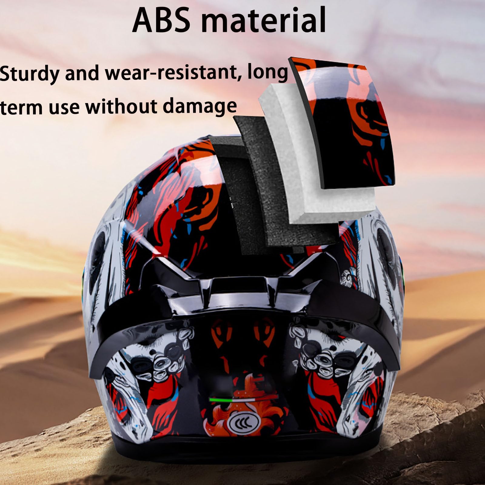 Modułowy kask motocyklowy, dopuszczony do użytku przez ECE, kask szczękowy z wbudowanym kaskiem pełnotwarzowym, dla dorosłych mężczyzn i kobiet, podwójny wizjer, kask wyścigowy
