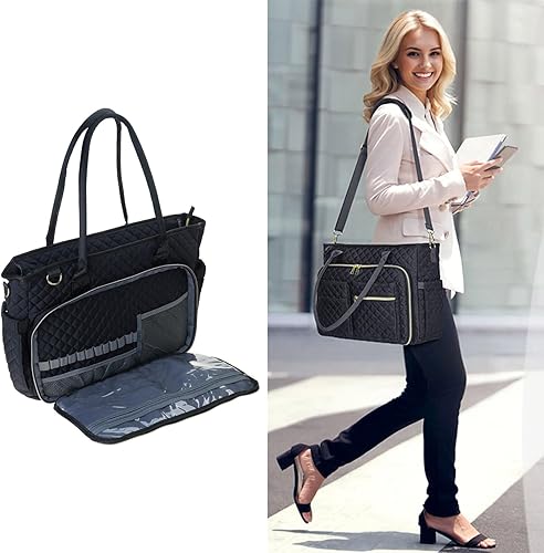 Miniatura 2 de Teacher Toted Laptop Bag with Cup Holder,Nurse Bags Professional Briefcases Business Computer Purses Handbag