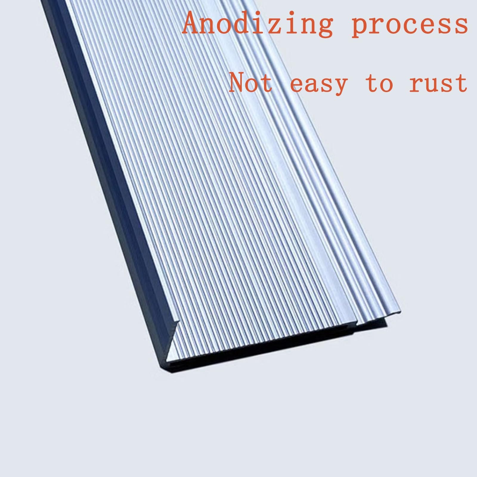 Aluminio Tiras Antideslizantes para Peldaños, Tipo L Tiras Antideslizantes Autoadhesivas, Perfil De Borde De Escalera Tira Antideslizante Tira, Doble Antideslizante, Apto para Hoteles Y Hospitales ( C