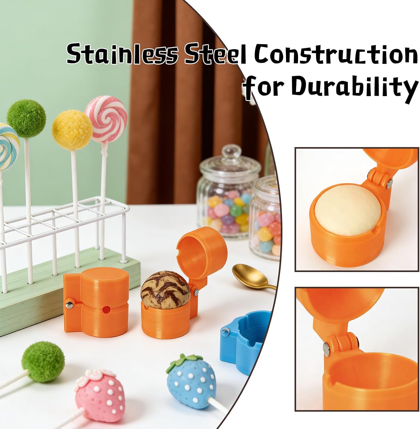 2-Pack Round Cake Pop Mold, Cake Pop Kit, Benty Cakes Cake Puck Mold Set,Baking Supplies for Bakery, Holiday Events, Afternoon Tea