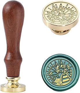 Brass Anubis Wax Seal Stamp - Ancient Egyptian Mythical, Removable, DIY & Scrapbooks