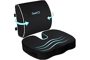 Coccyx Seat Cushion and Lumbar Support Pillow for Office Chair