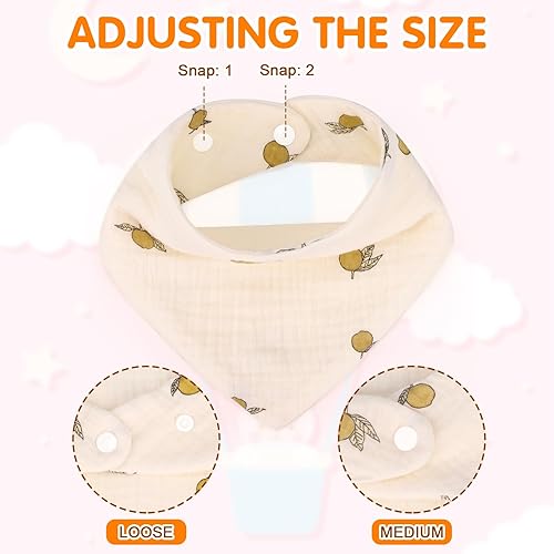 Miniatura 3 de Accmor Baberos de muselina para bebé, bandana, baberos para dentición y babeo, baberos para bebés niñas y niños