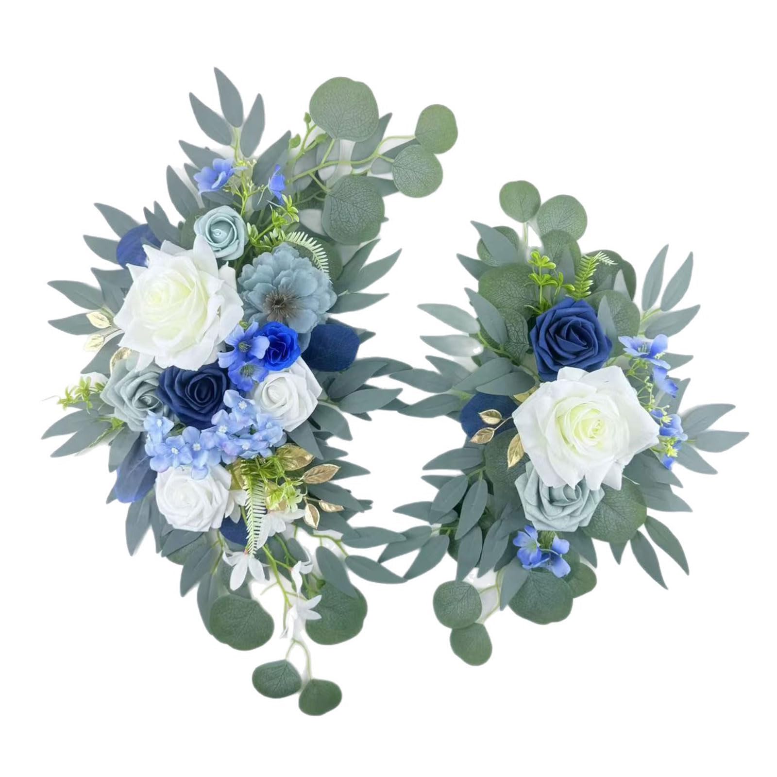 yanzunlrn Realistic Simulation Silk Rose Flower for Chair Back Arrangement Wedding Backdrop Decoration Banquet Table Centerpieces Faux Rose Wedding Arrangement