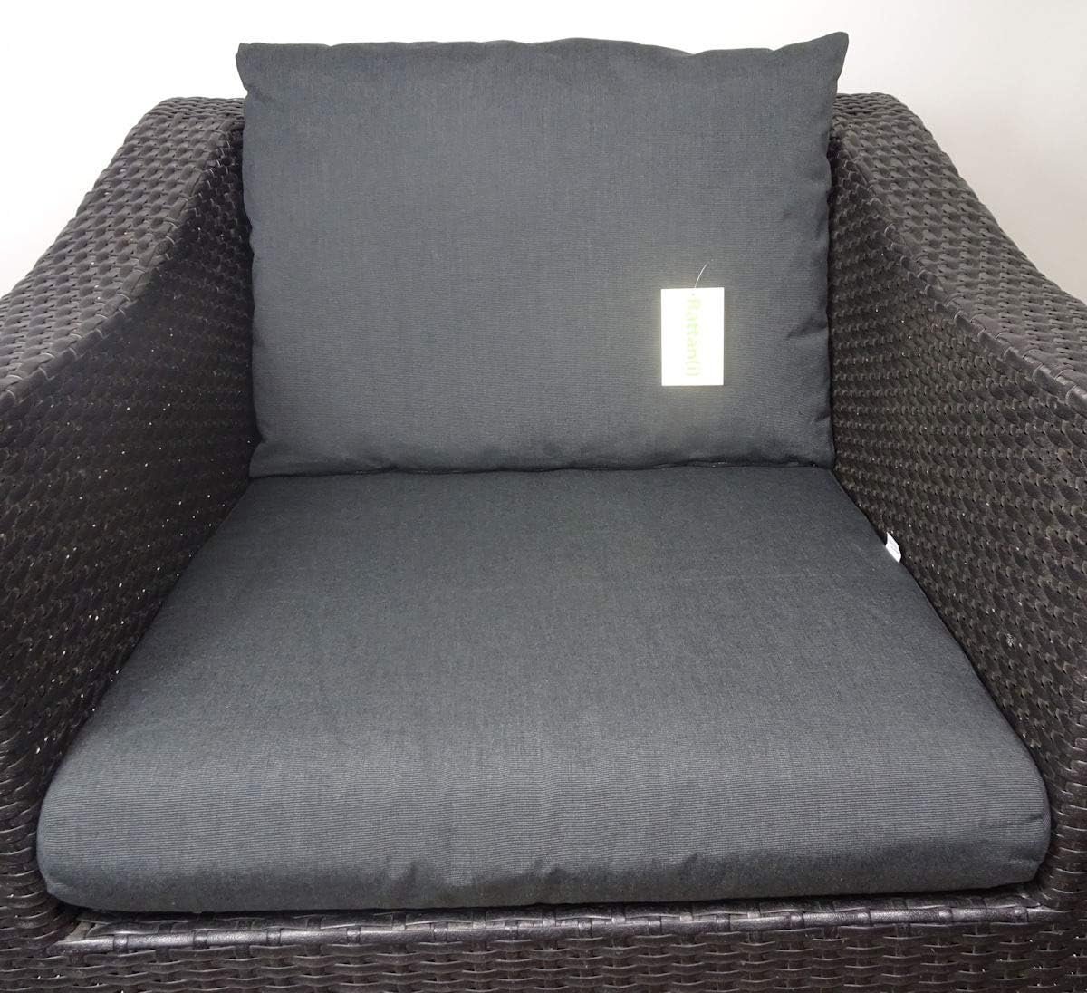 Stuhlkissen Für Rattansessel 2-teilig - Outdoor Sitzkissen Mit Bändern Dark Green