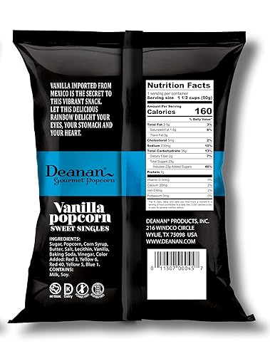 Miniatura 6 de Deanan - 12 palomitas de maíz surtidas "Sweet Singles" incluyendo 3 vainilla, 3 caramelo, 3 hervidores, 3 chocolate negro (1.5 oz y 1.8 oz cada uno)