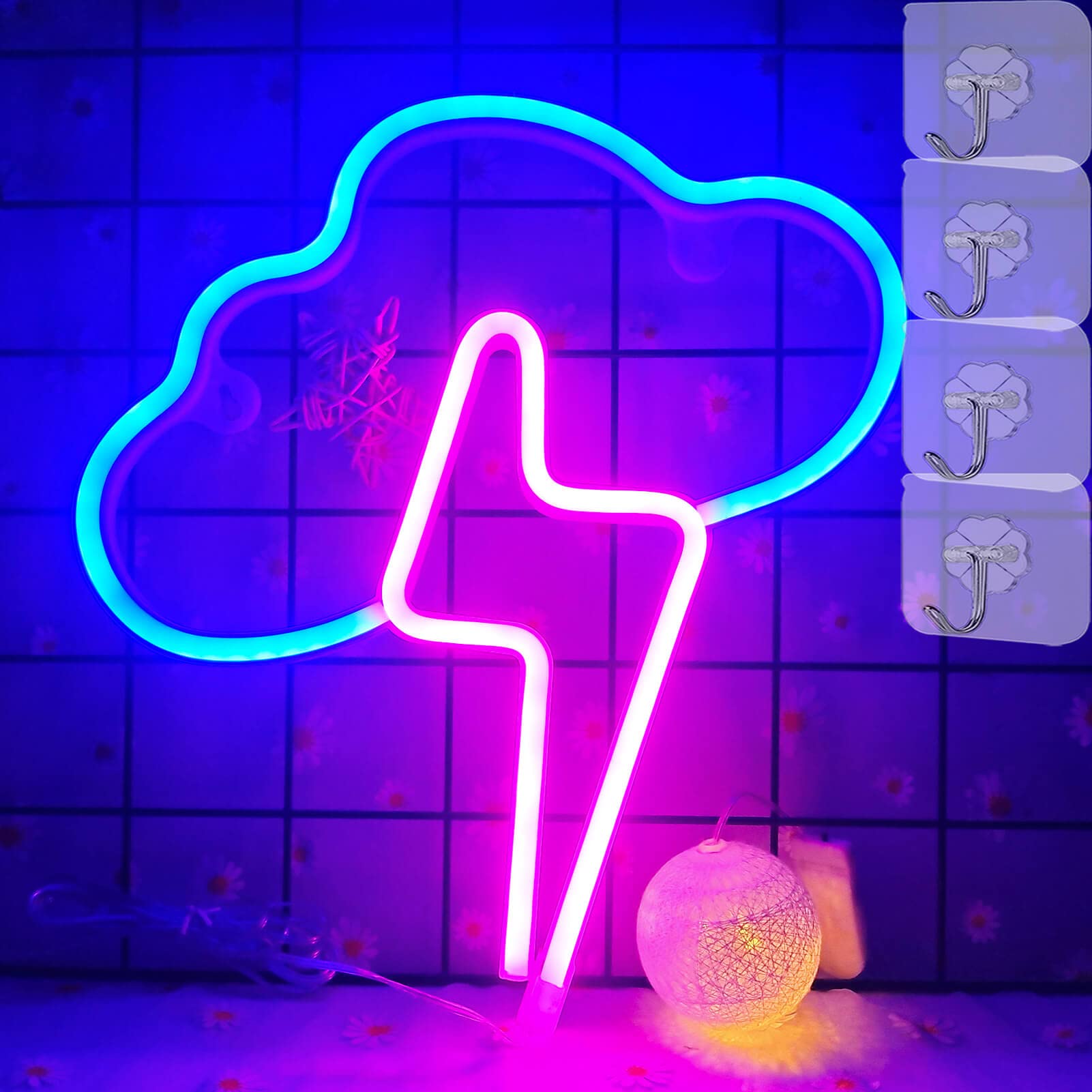 Buy VIFULIN Neon Signs, Cloud and Lightning Bolt Led Neon Light Neon