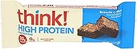Vista 1 de think! - Barra de proteínas, Brownie Crunch, 2.1 oz
