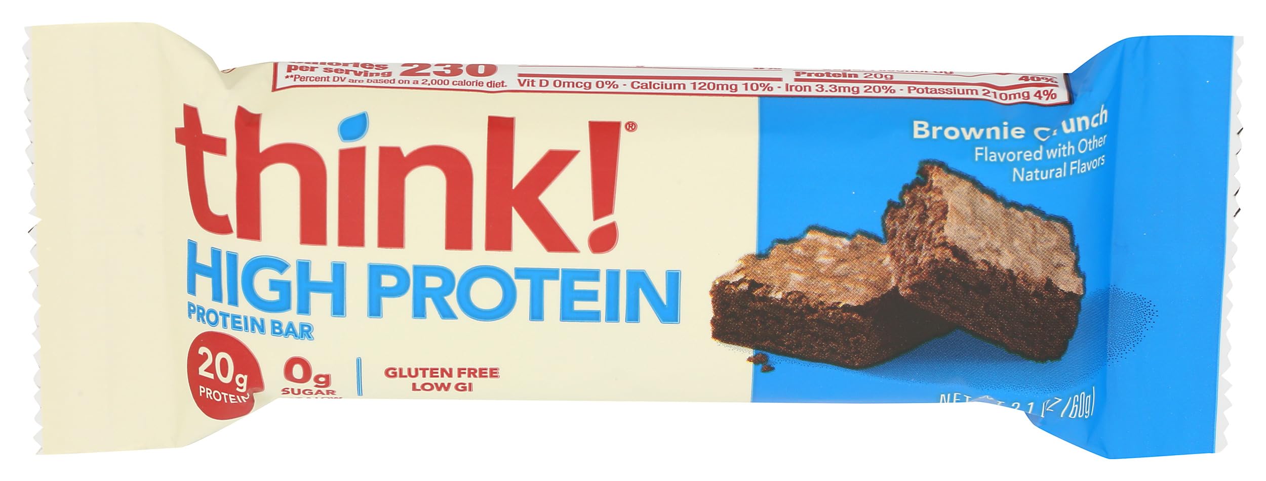 ThinkThin, Brownie Diet Bar, 2.1 Oz
