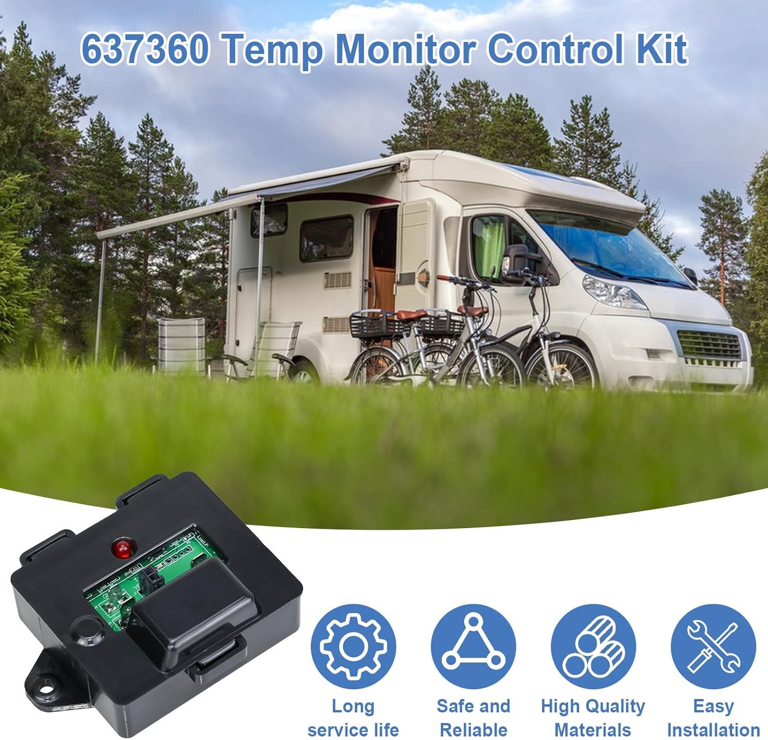 637360 Temp Monitor Control Kit Replacement 634677 634678 Compatible with Norcold RV Refrigerator 2118,1200,1201, 1210,1211 Series Temperature Sensor