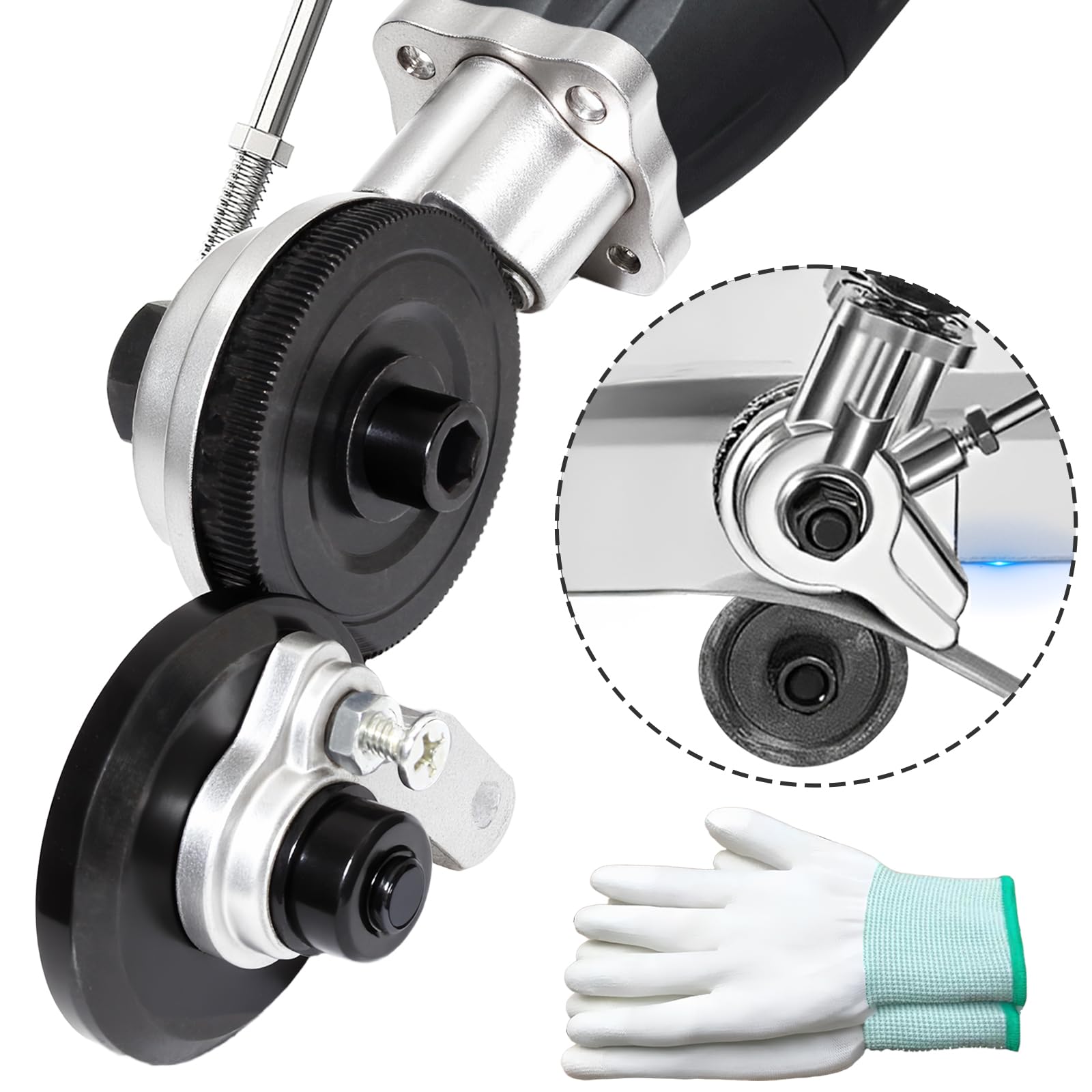 Herramienta de corte de chapa resistente - Adaptador profesional de corte de metal para aluminio, acero, cobre, hierro, chapa galvanizada - Accesorio de corte de metal duradero con acabado