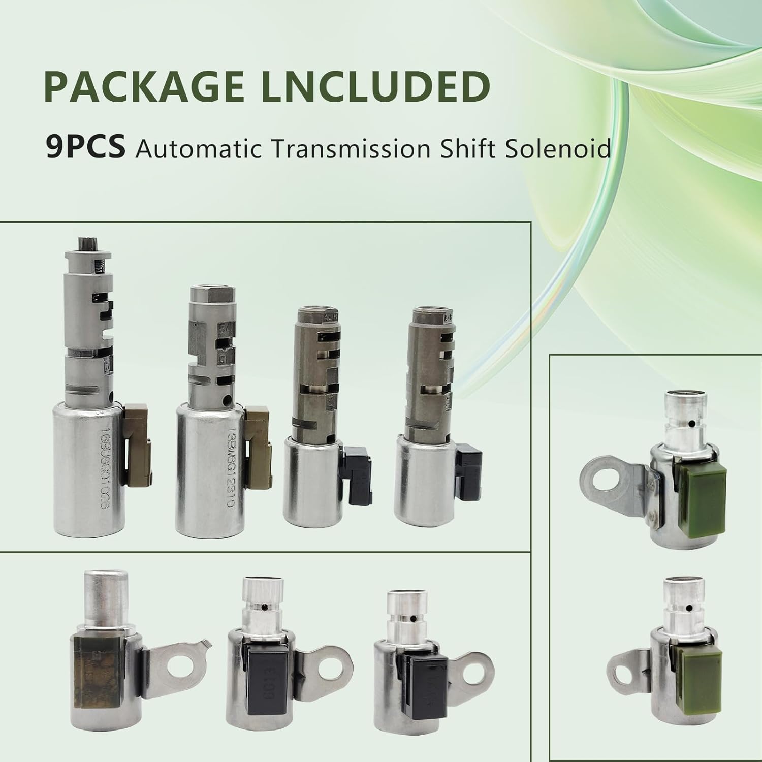A760 Transmission Solenoids Kit Compatible with Lexus Tundra RC200t RC300 RC350 GS350 GX460 IS350 4Runner Automatic Transmission Shift Solenoid Replace AB60E AB60F A761E A960E (9PCS Aftermarket Part)