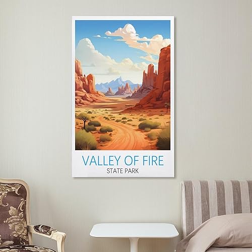 Miniatura 7 de Valley of Fire State Park Nevada - Pósteres de viaje vintage de 08 x 12 pulgadas (7.9 x 11.8 in) impresiones artísticas de pared para sala de estar,