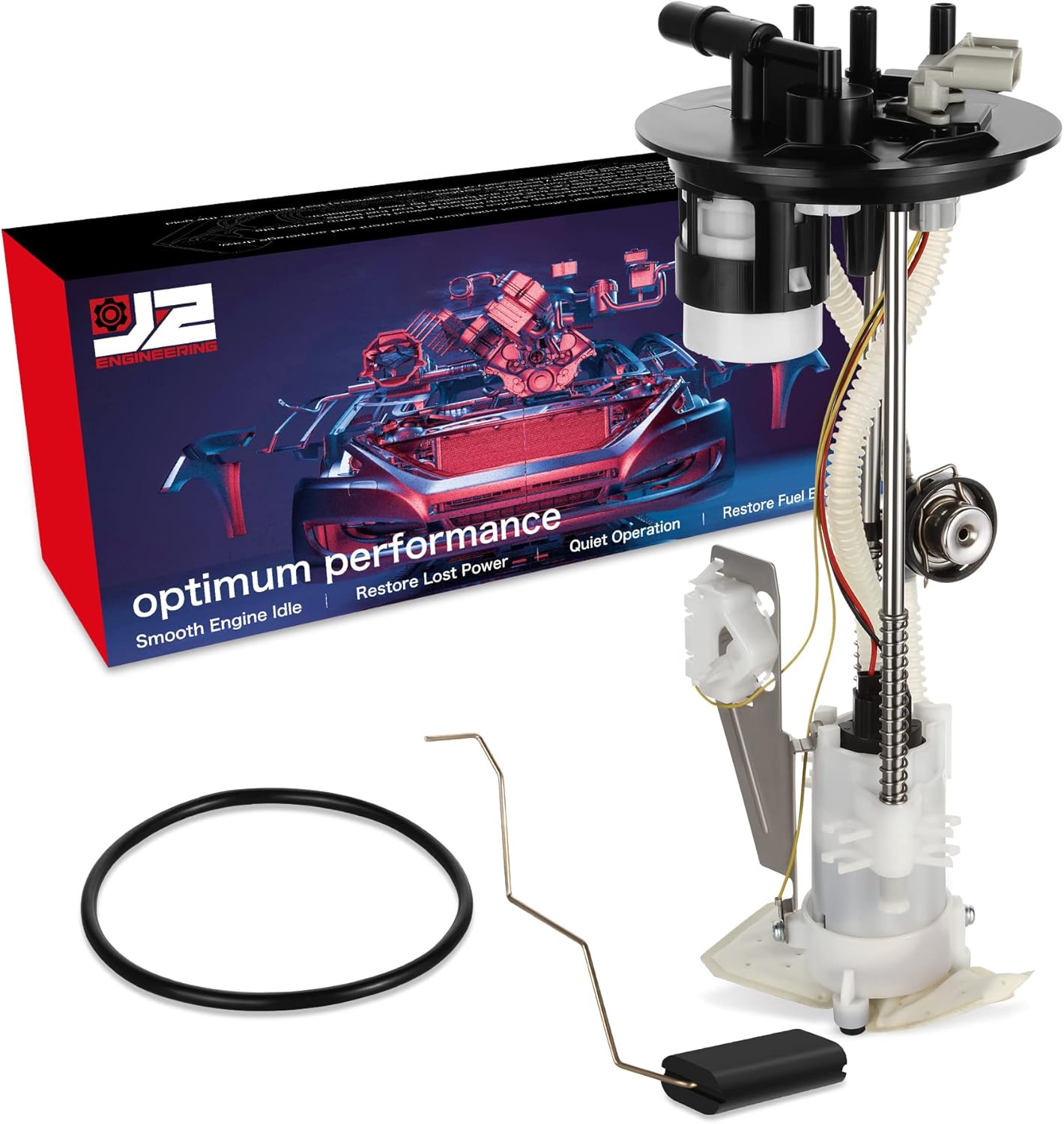 J2 Engineering Electric Fuel Pump Module Assembly Compatible with 90-97 Ranger Extended Cab Replace E2106S, J2-FPM-0012