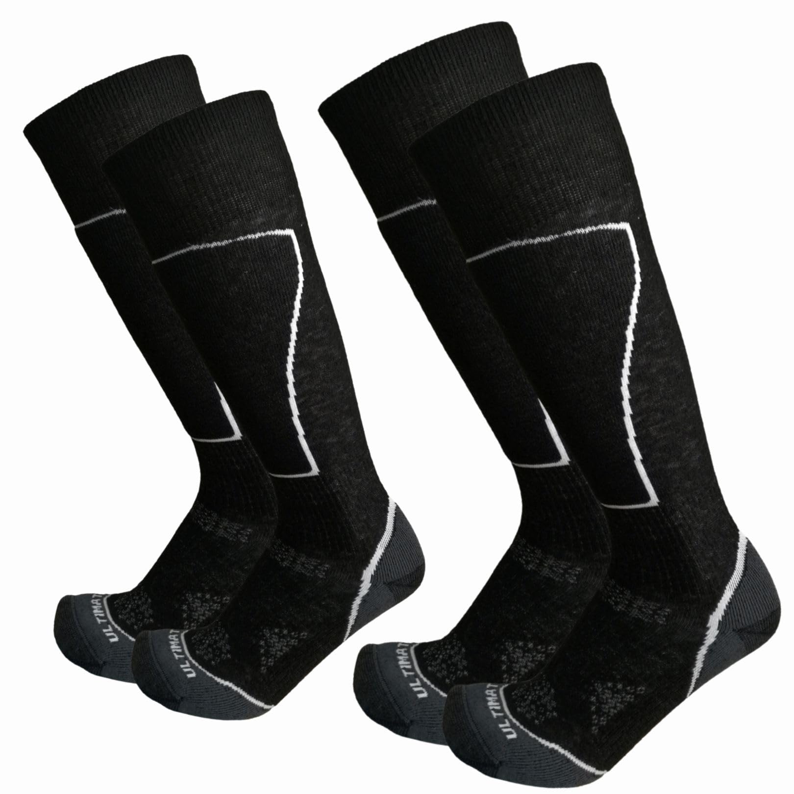 Womens Merino Wool Ski Socks Lightweight Snowboard Socks Cushioning Support Stretch Breathable