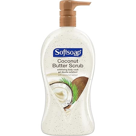 Softsoap Exfoliating Body Wash Pump, Coconut Butter Scrub - 32 fluid ounce