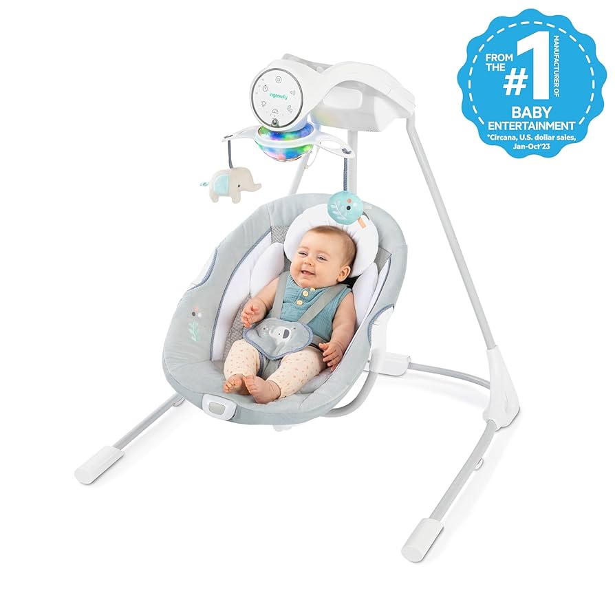Amazon.com : Ingenuity InLighten Soothing Swing - Swivel