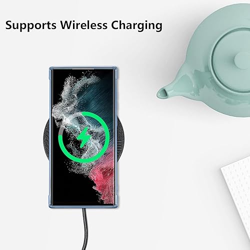 Miniatura 4 de ZTOFERA Funda diseñada para Samsung Galaxy S22 Ultra 5G, bonito borde chapado con patrón de corazones de amor con protección para lente de cámara,