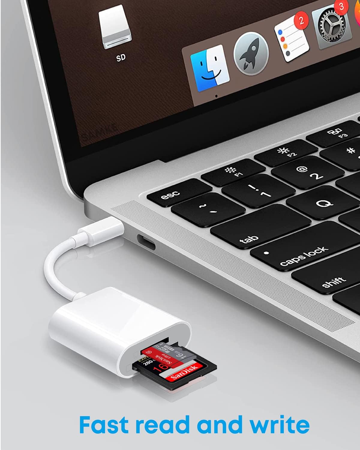 Leitor de cartão SD USB C, leitor de cartão USB-C para SD/Micro SD, adaptador de cartão de memória tipo C de alta velocidade 2 em 1 OTG compatível com iPhone 15 e superior/iPad/Galaxy/MacBook Pro e Leitor de cartão SD USB C, leitor de cartão USB-C para SD/Micro SD, adaptador de cartão de memória tipo C de alta velocidade 2 em 1 OTG compatível com iPhone 15 e superior/iPad/Galaxy/MacBook Pro e