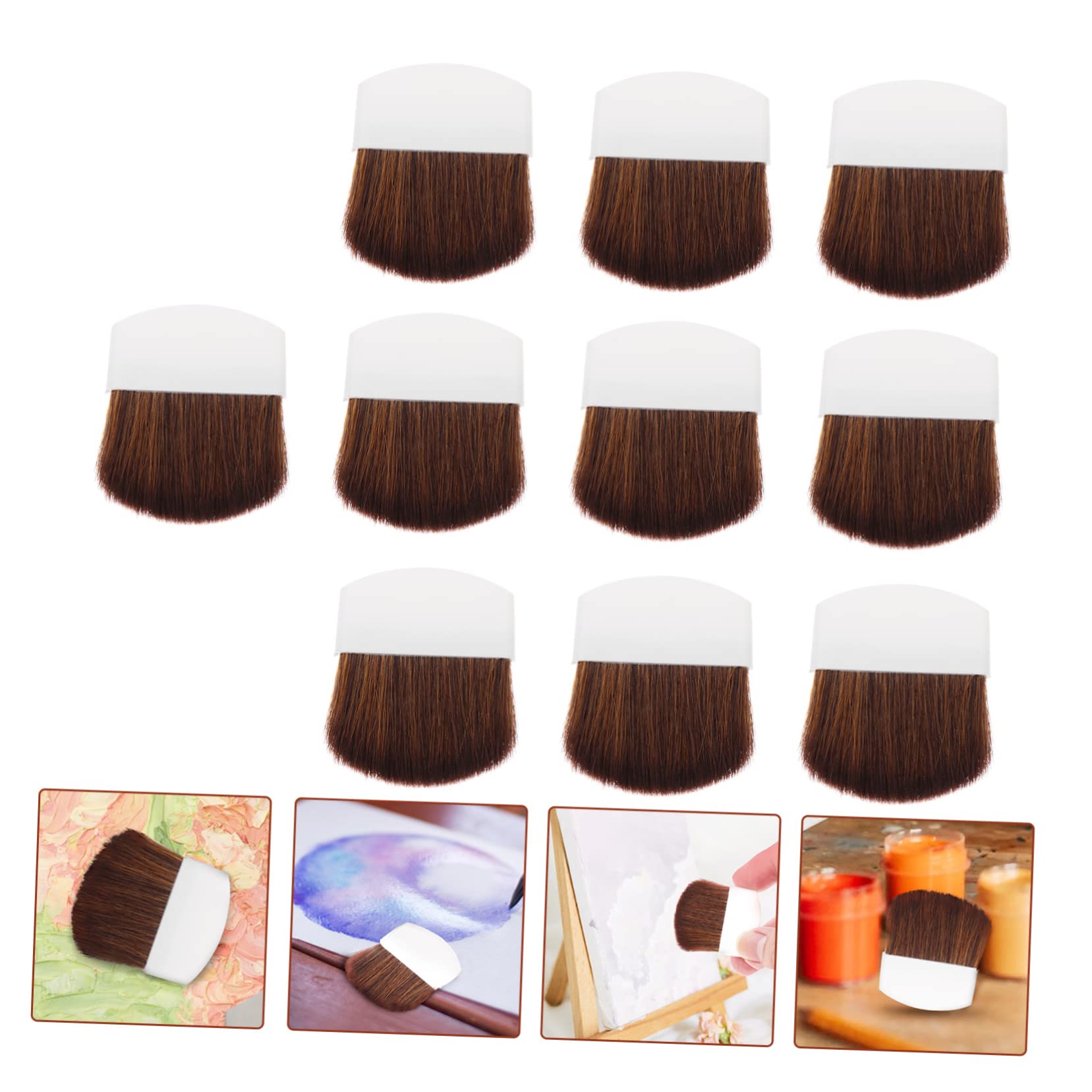 DOITOOL 5 Series Conjunto De Cepillos Arte Diminuto Miniatura Pequeño Pincel De Detalle Cepillos De Pintura Al Óleo Cepillo para Detalles De Nailon Brocha Madera 10 Piezas X 5