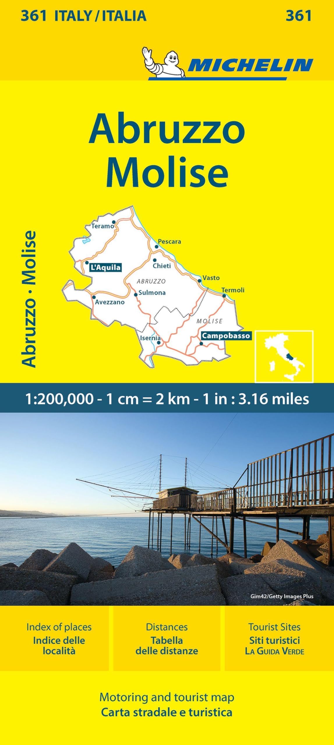 Abruzzo & Molise - Michelin Local Map 361
