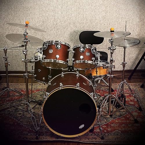 Miniatura 6 de SONICAKE Paquete de platillos de bajo volumen, juego de platillos silenciosos de 14 pulgadas Hi-hats+16 "Crash+18" Crash+20" Ride 5 Pcs Silencio