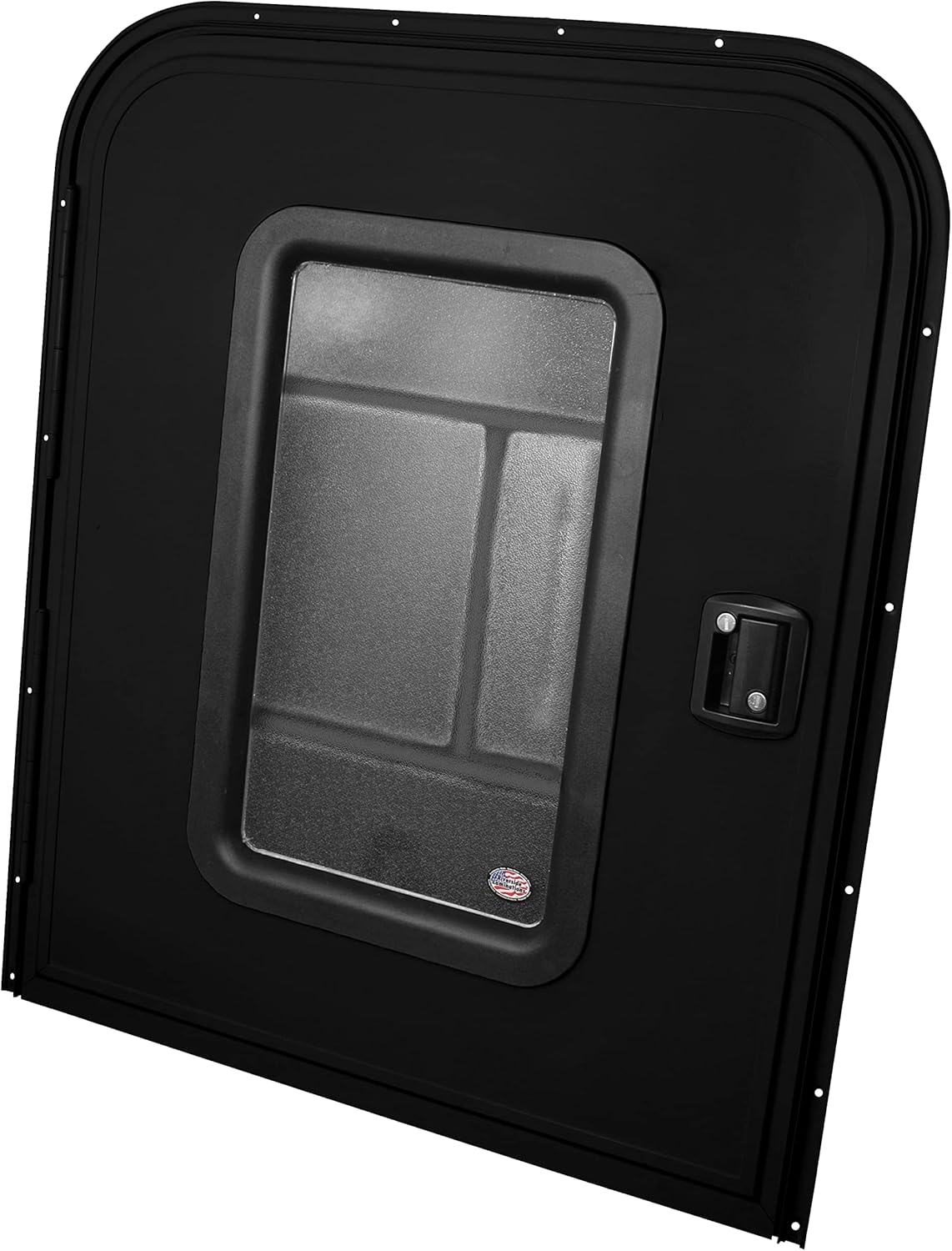 Abaqeqeshi bokuzonwabisa Teardrop 30 X 36 Ubuso beNtaba Foam Core Driver Side Door eneRadius Corners kwiPhezulu nakwiSikwere esisezantsi ngeScreen Door 30W X 36H Side Side, Mnyama