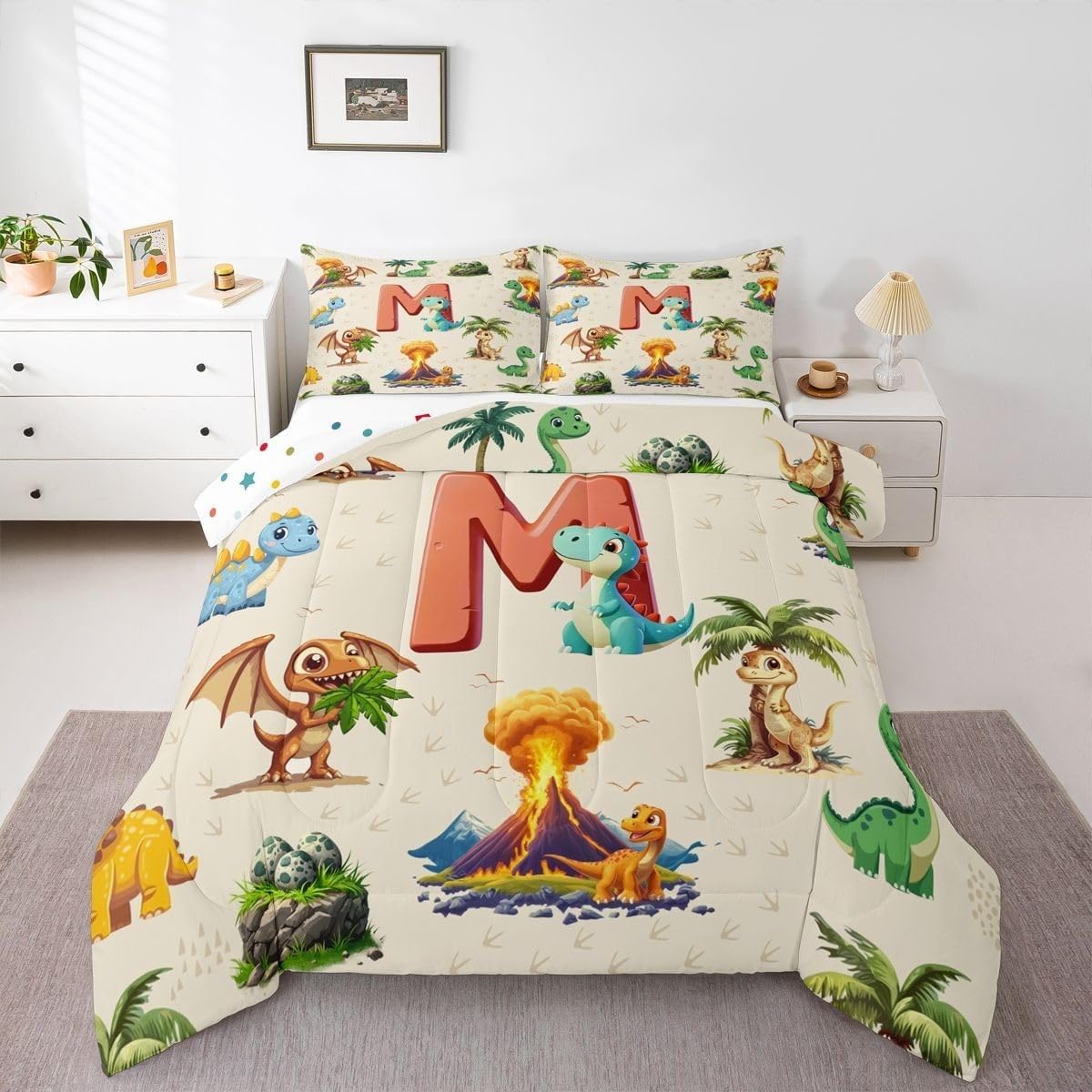 Édredon chaud 200x200 dinosaures pour une décoration de chambre originale