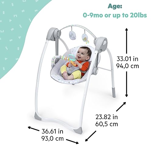 Miniatura 2 de Bright Starts Disney Baby Winnie The Pooh Milestone Swing, amigos clásicos, diseño plegable con juguetes y melodías, unisex, recién nacido + (6 20
