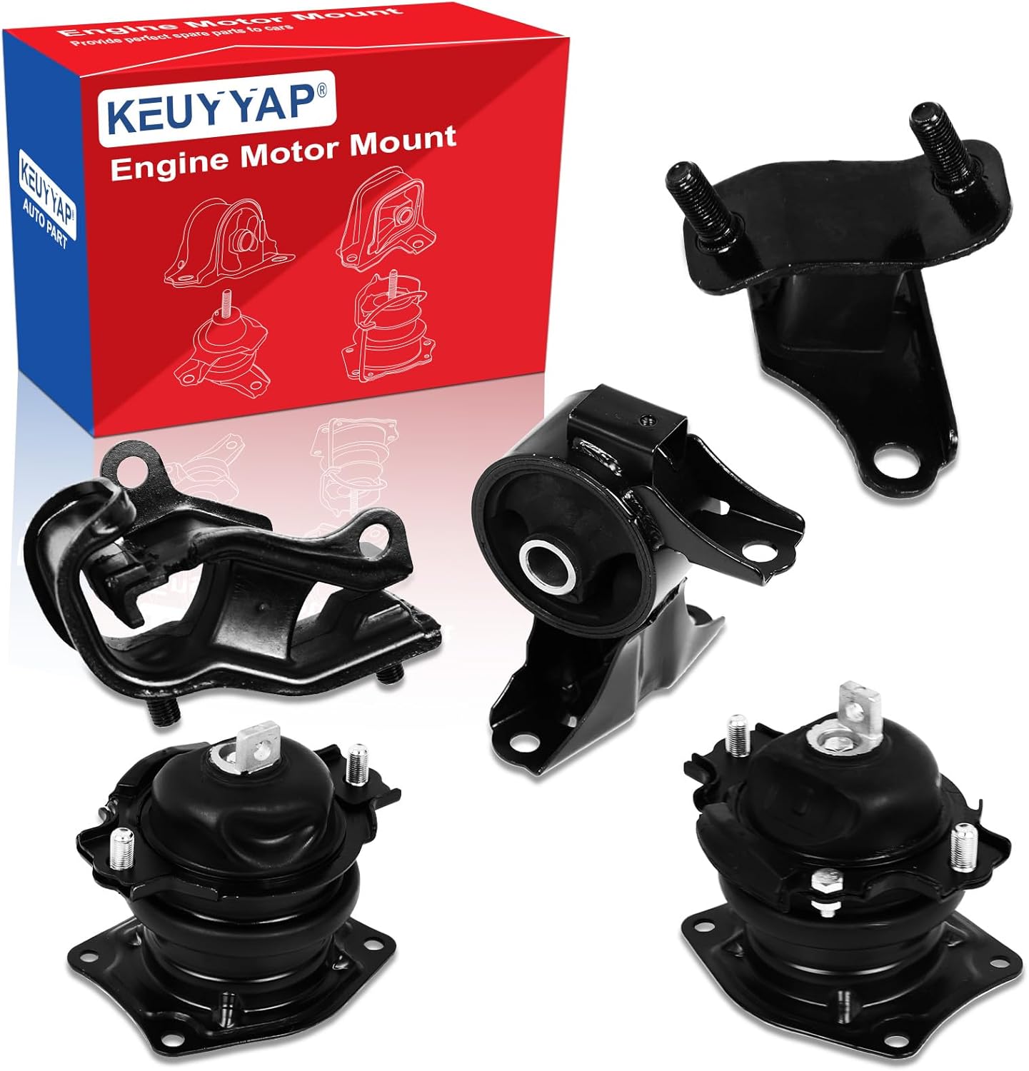 5Pcs Engine Motor Mount Compatible with Honda Odyssey V6 3.5L 2005 2006 Transmission Mount Set, Replace A4555 A4559 A65026EL A4583EL A6582