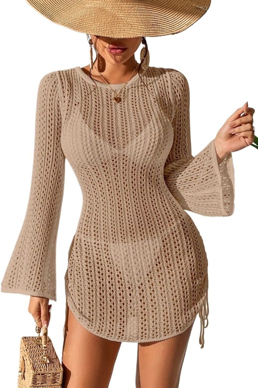 Women's Chiffon Cover-Up, For Summer, Solid Color cover ups for swimwear