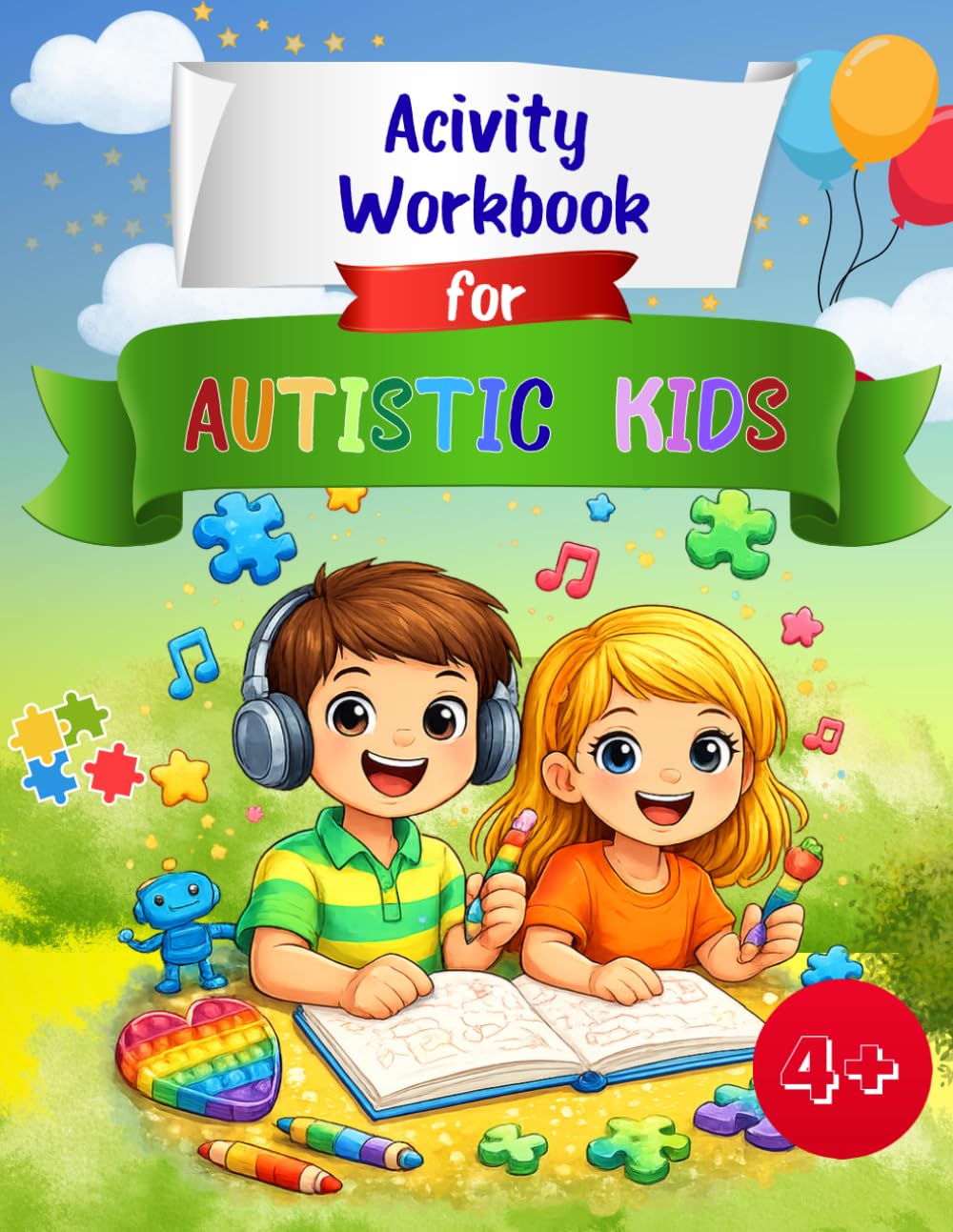Autism Activity Workbook for Kids: Fun and Simple Worksheets: Matching, Counting, Mazes, Tracing and Connect the Dots