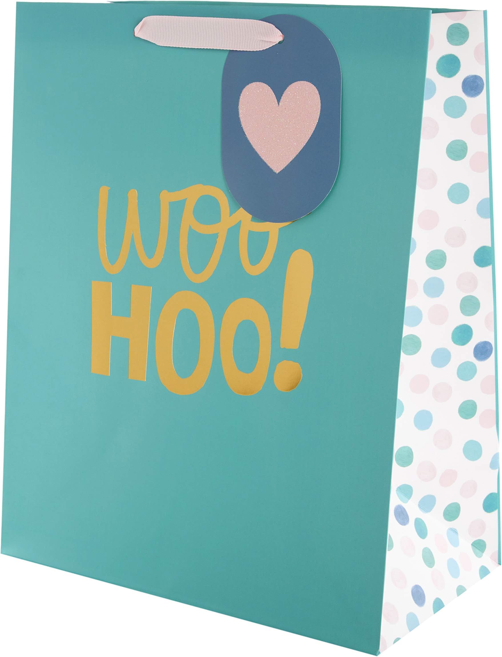 Large Multi-Occasion Gift Bag - Woo Hoo Text Design