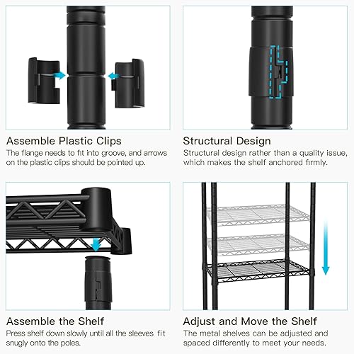Miniatura 7 de FUTASSI Armario portátil para servicio pesado, 30 pulgadas de ancho x 14 pulgadas de profundidad x 76 pulgadas de alto, negro, acero al carbono