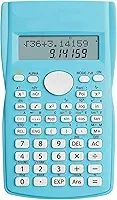 Calculadora Científica de Engenharia, 240 Funções, Display de Linha Dupla, Ideal para Escola e Escritório (Verde Ciano)