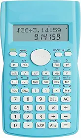 Calculadora Científica de Engenharia, 240 Funções, Display de Linha Dupla, Ideal para Escola e Escritório (Verde Ciano)