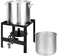 Vista 11 de OT18 Freidora Profunda de Propano con Olla de Freidora Profunda Cuadrada de 18Qt – Olla de Aluminio de Alta Calidad con Canasta Coladora para Freír