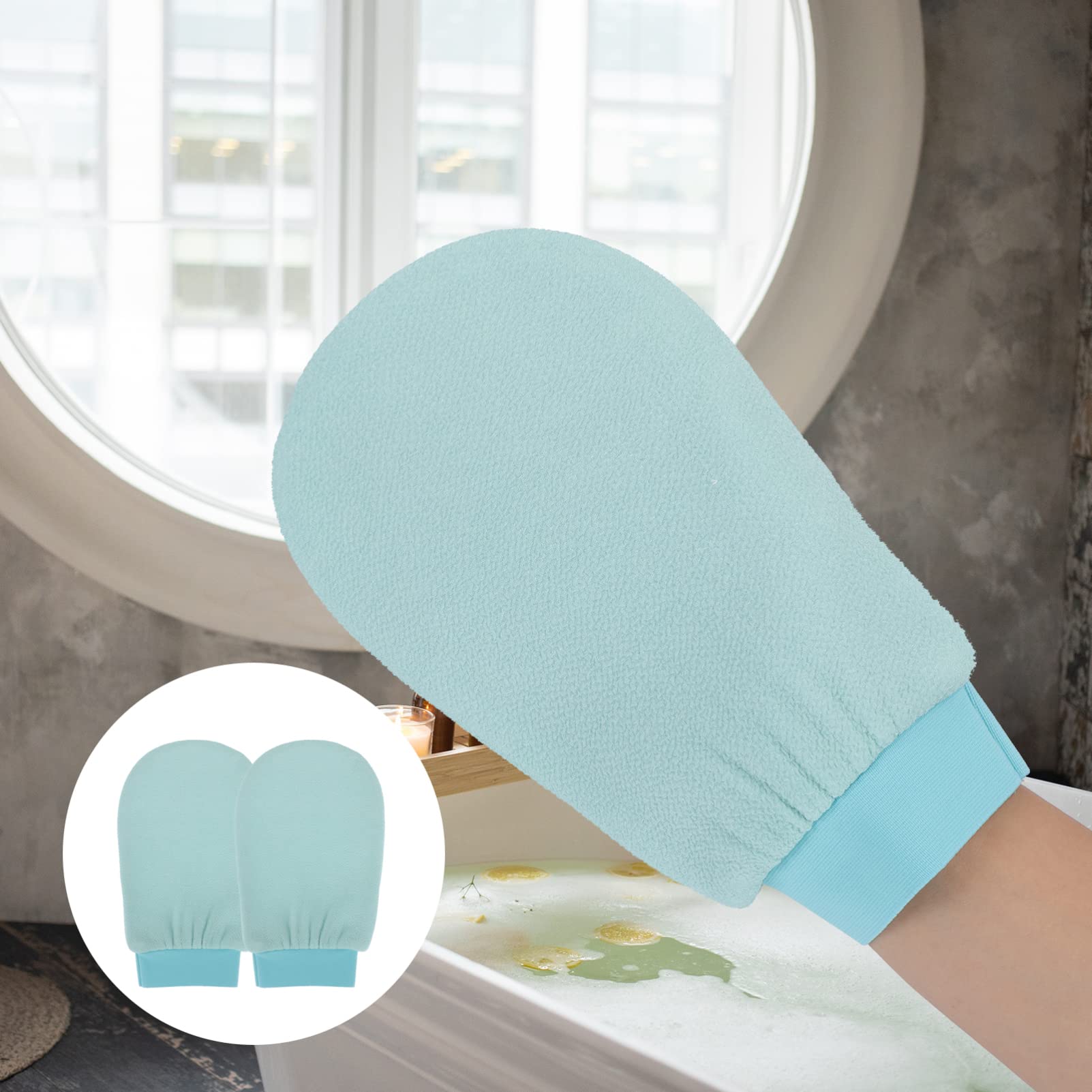 FRCOLOR 12pezzi Guanti Da Bagno Esfolianti Fibra Naturale Per Scrub Della Schiena e Del Corpo Panni Per La Pulizia Della Per e Relax