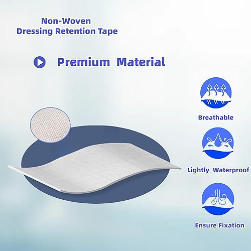 Miniatura 5 de NBLEISHI Cinta adhesiva suave de retención de vendaje no tejida, 2 pulgadas x 11 yardas, paquete de 2 rollos, transpirable e hipoalergénico,