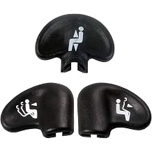 3-Pack Replacement Knob Set for Post 2004 Classic Aeron Chair, Black Graphite, Includes Height Adjustment, Rear Tilt, Forward Tilt Knobs, Fits Latest Version with Grooved/Flat Style Handles