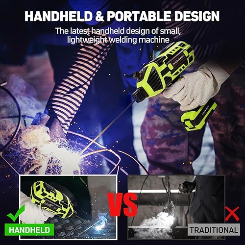 Miniatura 2 de Máquina de soldadura portátil, máquina soldadora de mano de 110 V con inversor IGBT 6 ajuste de corriente variable 20-120 amperios Salida de
