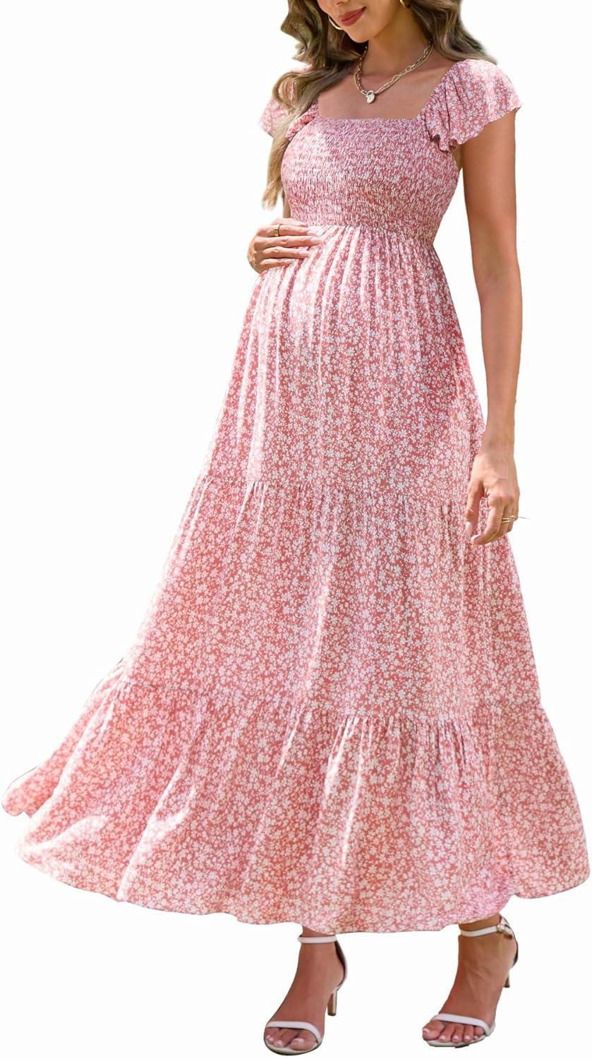 Maternity Dress Baby Shower - Photoshoot Pregnancy Summer Maxi Spaghetti Straps Casual Dress